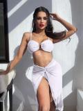 Fashion three piece set bikini split swimsuit for women