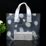 Semi transparent fruit green plastic hand-held packaging gift clothing shopping bag children's clothing shoe box bag logo