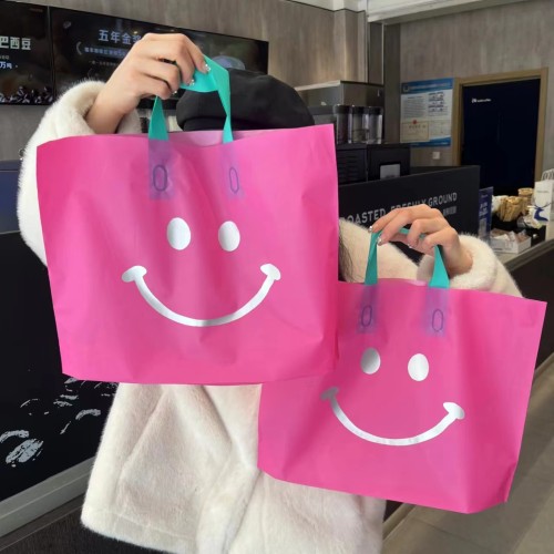 Thickened frosted shopping bag for women's clothing store, hand-held plastic bag for children's clothing, shoe box, gift bag logo
