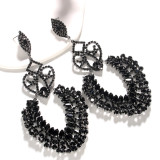 Diamond earrings, sexy and exaggerated geometric pendant earrings