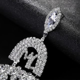 Fashionable tassel long earrings with exaggerated personality, oversized earrings for European and American banquets