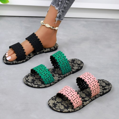 Women's shoes, flat sandals, simple and versatile sandals for women wearing external slippers for women