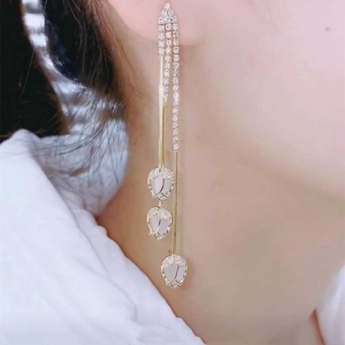 Tulip Earrings for Women in South Korea, Popular on the Internet, Fashionable Flower, Long Style Tassel Earrings