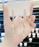 Tulip Earrings for Women in South Korea, Popular on the Internet, Fashionable Flower, Long Style Tassel Earrings