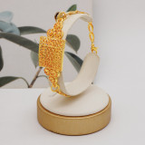 Multi layered long necklace exaggerated set gold-plated handmade long chain