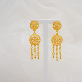 Three layer plated 24k gold necklace, bride set, jewelry, bracelet, earring, ring