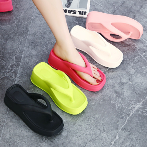 EVA thick sole slippers, high heels, herringbone slippers for women, women's sandals and slippers