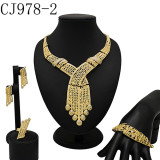 Jewelry necklace with diamond alloy set necklace