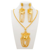 Gold Plated Necklace Jewelry Set Bracelet Earring Jewelry Set