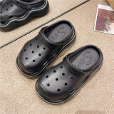EVA hole shoes for women with thick soles, women's sandals and slippers, cute toe caps, student cartoons