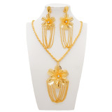 Gold Plated Necklace Jewelry Set Bracelet Earring Jewelry Set