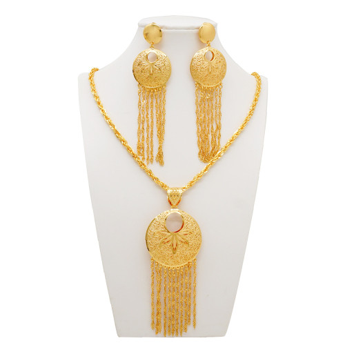 Gold Plated Necklace Jewelry Set Bracelet Earring Jewelry Set