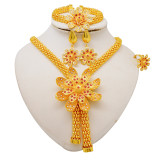 24k Necklace Set Bride Wedding Fashion Jewelry