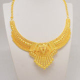 Women's alloy diamond large long necklace set