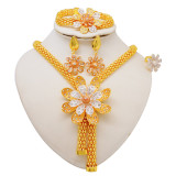 24k Necklace Set Bride Wedding Fashion Jewelry