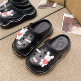 EVA hole shoes for women with thick soles, women's sandals and slippers, cute toe caps, student cartoons