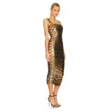 Women's Fashion Sleeveless Sexy Mid length Dress Dress Dress Women