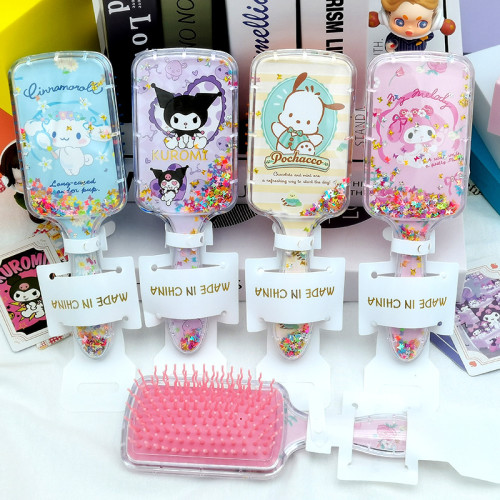 Cute Little Girl Children's Comb KT Cat Air Cushion Comb Big Ear Dog Hairdressing Air Bag Comb