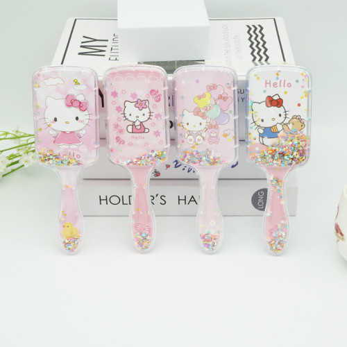 Sanrio Big Ear Dog Square Long Handle Flowing Sand Hair Comb Massage Comb