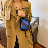 Fashionable contrasting color and stylish hand-held women's one shoulder crossbody small square bag
