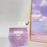 Hollow vegetable basket bag, shiny and inflexible, diamond and silver mini acrylic rhinestone, hand-held crossbody bag for women