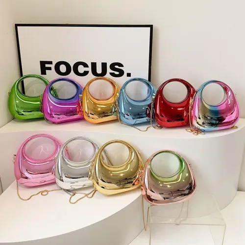 Fresh and Sweet Girl Chain Bag Dinner Bag Candy Color Handbag