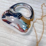 Electroplated acrylic gradient crescent bag