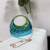 Candy colored cloud shell shiny acrylic diamond grid banquet colorful hand-held crossbody small bag