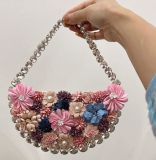 Handbag French Fairy Banquet Bag Pearl Set Diamond Flower Underarm Bag Handheld