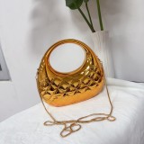Candy colored cloud shell shiny acrylic diamond grid banquet colorful hand-held crossbody small bag