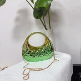 Candy colored cloud shell shiny acrylic diamond grid banquet colorful hand-held crossbody small bag