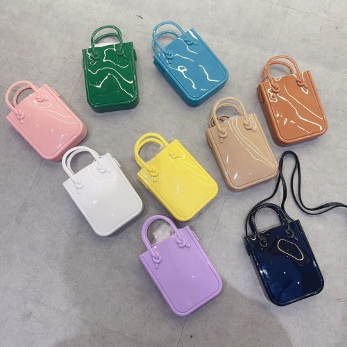 PVC mobile phone bag, jelly bag, candy colored portable small bag