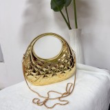 Candy colored cloud shell shiny acrylic diamond grid banquet colorful hand-held crossbody small bag