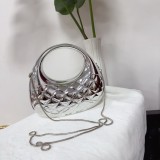 Candy colored cloud shell shiny acrylic diamond grid banquet colorful hand-held crossbody small bag