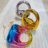 Electroplated acrylic gradient crescent bag