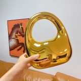Electroplated acrylic gradient crescent bag