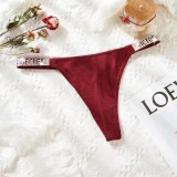 Letter Glitter G String Thong Women's Panties