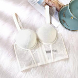 Lace bra, women's corset, hot diamond sexy shoulder strap