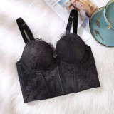 Lace bra, women's corset, hot diamond sexy shoulder strap