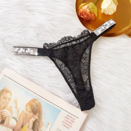 Hot diamond lace underwear thong