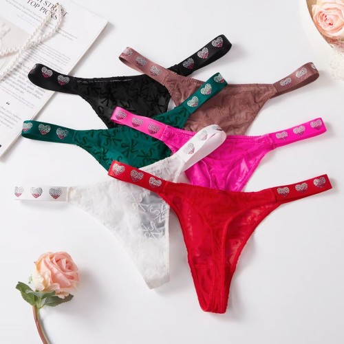 Sexy G-string Bikini Rhinestone Panties Thong Secret Underwe