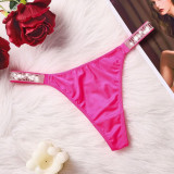 Letter Glitter G String Thong Women's Panties