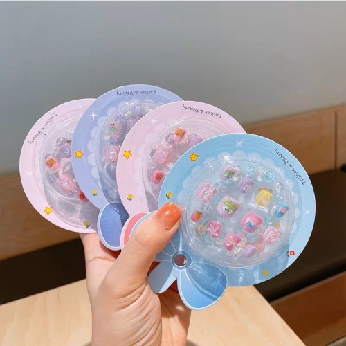 Children's nail patch wearing short transparent handmade DIY nail patch wearable detachable nail patch set