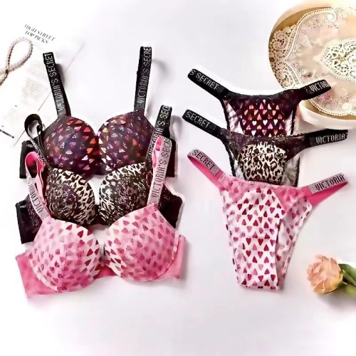 Hot Selling Rhinestone Oversized Underwear Bra Set