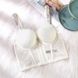 Lace bra, women's corset, hot diamond sexy shoulder strap