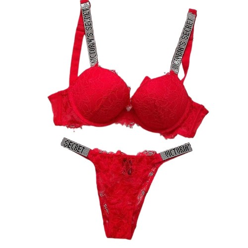 Lace hot diamond bra and underwear set