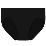 Solid color mid waist seamless women's underwear, pure cotton lining crotch, full coverage buttocks, large triangle underwear