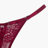 Hollow and traceless low waisted thong T-shirts with breathable straps in large size