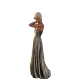 Sexy Chest Wrap Hot Stamped Party Dress INS Casual Flare Dress