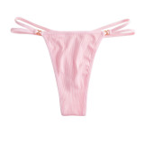 Thong seamless underwear for women with solid color quick drying and comfortable low waisted underwear